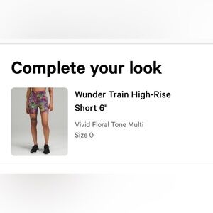 Lululemon Women's Wunder Train Shorts 6” Inseam - size 0, neon colors